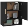 Armario de pared madera contrachapada negro 60x31x70 cm de vidaXL, Taquillas y armarios de almacenamiento - Ref: Foro24-81287...