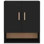 Armario de pared madera contrachapada negro 60x31x70 cm de vidaXL, Taquillas y armarios de almacenamiento - Ref: Foro24-81287...