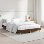 Estructura de cama madera de ingeniería marrón roble 120x190 cm de vidaXL, Camas y somieres - Ref: Foro24-832092, Precio: 108...