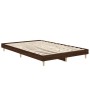 Estructura de cama madera de ingeniería marrón roble 120x190 cm de vidaXL, Camas y somieres - Ref: Foro24-832092, Precio: 108...