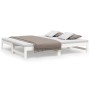 Sofá cama extraíble madera maciza de pino blanco 2x(75x190) cm de vidaXL, Camas y somieres - Ref: Foro24-823420, Precio: 154,...