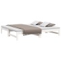 Sofá cama extraíble madera maciza de pino blanco 2x(75x190) cm de vidaXL, Camas y somieres - Ref: Foro24-823420, Precio: 154,...