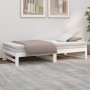 Sofá cama extraíble madera maciza de pino blanco 2x(75x190) cm de vidaXL, Camas y somieres - Ref: Foro24-823420, Precio: 154,...