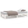 Sofá cama extraíble madera maciza de pino blanco 2x(75x190) cm de vidaXL, Camas y somieres - Ref: Foro24-823420, Precio: 154,...