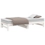 Sofá cama extraíble madera maciza de pino blanco 2x(75x190) cm de vidaXL, Camas y somieres - Ref: Foro24-823420, Precio: 154,...