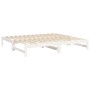 Sofá cama extraíble madera maciza de pino blanco 2x(75x190) cm de vidaXL, Camas y somieres - Ref: Foro24-823420, Precio: 154,...
