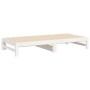 Sofá cama extraíble madera maciza de pino blanco 2x(75x190) cm de vidaXL, Camas y somieres - Ref: Foro24-823420, Precio: 154,...