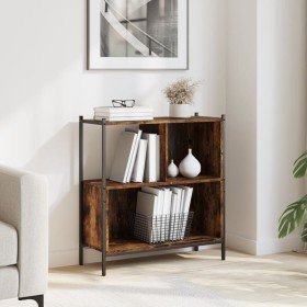 Estantería madera de ingeniería roble ahumado 72x28x77,5 cm en Librerías y estanterías | Comprar online en Foru.es
