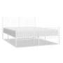 Estructura cama metal con cabecero y estribo blanco 160x200 cm de vidaXL, Camas y somieres - Ref: Foro24-350952, Precio: 122,...
