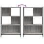Estantería madera de ingeniería gris Sonoma 72x28x109 cm en Librerías y estanterías | Comprar online en Foru.es
