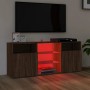 Mueble de TV con luces LED marrón roble 120x30x50 cm de vidaXL, Muebles TV - Ref: Foro24-815716, Precio: 87,06 €, Descuento: %