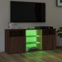Mueble de TV con luces LED marrón roble 120x30x50 cm de vidaXL, Muebles TV - Ref: Foro24-815716, Precio: 87,06 €, Descuento: %