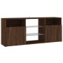 Mueble de TV con luces LED marrón roble 120x30x50 cm de vidaXL, Muebles TV - Ref: Foro24-815716, Precio: 87,06 €, Descuento: %