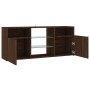 Mueble de TV con luces LED marrón roble 120x30x50 cm de vidaXL, Muebles TV - Ref: Foro24-815716, Precio: 87,06 €, Descuento: %