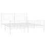 Estructura cama metal con cabecero y estribo blanco 180x200 cm de vidaXL, Camas y somieres - Ref: Foro24-350953, Precio: 113,...