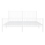 Estructura cama metal con cabecero y estribo blanco 180x200 cm de vidaXL, Camas y somieres - Ref: Foro24-350953, Precio: 113,...