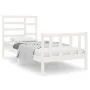Estructura de cama individual madera maciza blanco 90x190 cm de vidaXL, Camas y somieres - Ref: Foro24-3105891, Precio: 105,0...