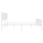 Estructura cama metal con cabecero y pie cama blanco 183x213 cm de vidaXL, Camas y somieres - Ref: Foro24-350954, Precio: 106...