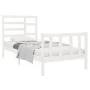 Estructura de cama individual madera maciza blanco 90x190 cm de vidaXL, Camas y somieres - Ref: Foro24-3105891, Precio: 105,0...
