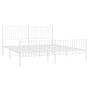 Estructura cama metal con cabecero y pie cama blanco 193x203 cm de vidaXL, Camas y somieres - Ref: Foro24-350955, Precio: 102...