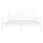 Estructura cama metal con cabecero y pie cama blanco 193x203 cm de vidaXL, Camas y somieres - Ref: Foro24-350955, Precio: 102...