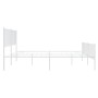 Estructura cama metal con cabecero y pie cama blanco 193x203 cm de vidaXL, Camas y somieres - Ref: Foro24-350955, Precio: 102...
