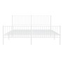 Estructura cama metal con cabecero y estribo blanco 200x200 cm de vidaXL, Camas y somieres - Ref: Foro24-350956, Precio: 104,...