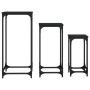 Mesitas auxiliares apilables 3 uds madera de ingeniería negro en Mesas auxiliares | Comprar online en Foru.es