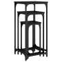 Mesitas auxiliares apilables 3 uds madera de ingeniería negro en Mesas auxiliares | Comprar online en Foru.es