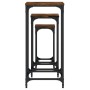 Mesas apilables 3 unidades madera ingeniería roble ahumado en Mesas auxiliares | Comprar online en Foru.es