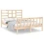 Estructura de cama madera maciza 120x190 cm de vidaXL, Camas y somieres - Ref: Foro24-3105895, Precio: 116,04 €, Descuento: %
