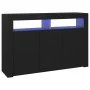 Aparador con luces LED negro 115,5x30x75 cm de vidaXL, Aparadores - Ref: Foro24-804338, Precio: 116,85 €, Descuento: %