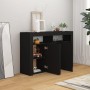 Aparador con luces LED negro 115,5x30x75 cm de vidaXL, Aparadores - Ref: Foro24-804338, Precio: 120,73 €, Descuento: %
