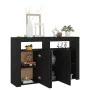Sideboard with LED lights black 115.5x30x75 cm by vidaXL, Sideboards - Ref: Foro24-804338, Price: 116,85 €, Discount: %