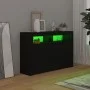 Aparador con luces LED negro 115,5x30x75 cm de vidaXL, Aparadores - Ref: Foro24-804338, Precio: 116,85 €, Descuento: %