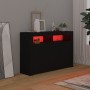 Aparador con luces LED negro 115,5x30x75 cm de vidaXL, Aparadores - Ref: Foro24-804338, Precio: 120,73 €, Descuento: %