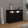 Aparador con luces LED negro 115,5x30x75 cm de vidaXL, Aparadores - Ref: Foro24-804338, Precio: 120,73 €, Descuento: %