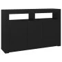 Aparador con luces LED negro 115,5x30x75 cm de vidaXL, Aparadores - Ref: Foro24-804338, Precio: 116,85 €, Descuento: %