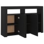 Aparador con luces LED negro 115,5x30x75 cm de vidaXL, Aparadores - Ref: Foro24-804338, Precio: 120,73 €, Descuento: %