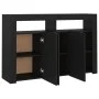 Aparador con luces LED negro 115,5x30x75 cm de vidaXL, Aparadores - Ref: Foro24-804338, Precio: 116,85 €, Descuento: %