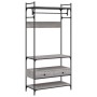 Armario cajones madera ingeniería gris Sonoma 89x39x184,5 cm en Armarios roperos | Comprar online en Foru.es