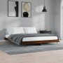 Estructura de cama madera de ingeniería marrón roble 120x200 cm de vidaXL, Camas y somieres - Ref: Foro24-832156, Precio: 93,...