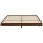Estructura de cama madera de ingeniería marrón roble 120x200 cm de vidaXL, Camas y somieres - Ref: Foro24-832156, Precio: 93,...