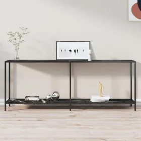 Schwarzer Konsolentisch aus gehärtetem Glas, 200 x 35 x 75,5 cm von vidaXL, Seitentische - Ref: Foro24-331709, Preis: 89,71 €...