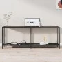 Black tempered glass console table 200x35x75.5 cm by vidaXL, Side tables - Ref: Foro24-331709, Price: 89,71 €, Discount: %