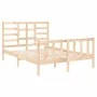 Estructura de cama madera maciza 120x190 cm de vidaXL, Camas y somieres - Ref: Foro24-3105895, Precio: 116,04 €, Descuento: %