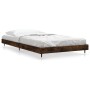 Estructura de cama madera de ingeniería roble humo 100x200 cm de vidaXL, Camas y somieres - Ref: Foro24-832162, Precio: 74,85...