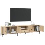 Mueble de TV cajón madera ingeniería roble Sonoma 200x25x44 cm en Muebles TV | Comprar online en Foru.es