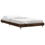 Estructura de cama madera de ingeniería roble humo 100x200 cm de vidaXL, Camas y somieres - Ref: Foro24-832162, Precio: 74,85...
