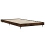Estructura de cama madera de ingeniería roble humo 100x200 cm de vidaXL, Camas y somieres - Ref: Foro24-832162, Precio: 74,85...